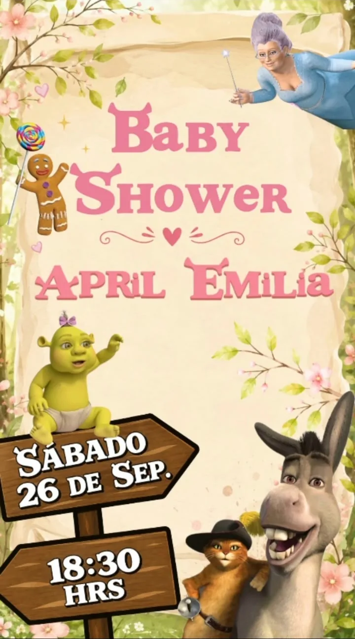Baby shower de April Emilia, sabado 26 de setiembre a las 18:30